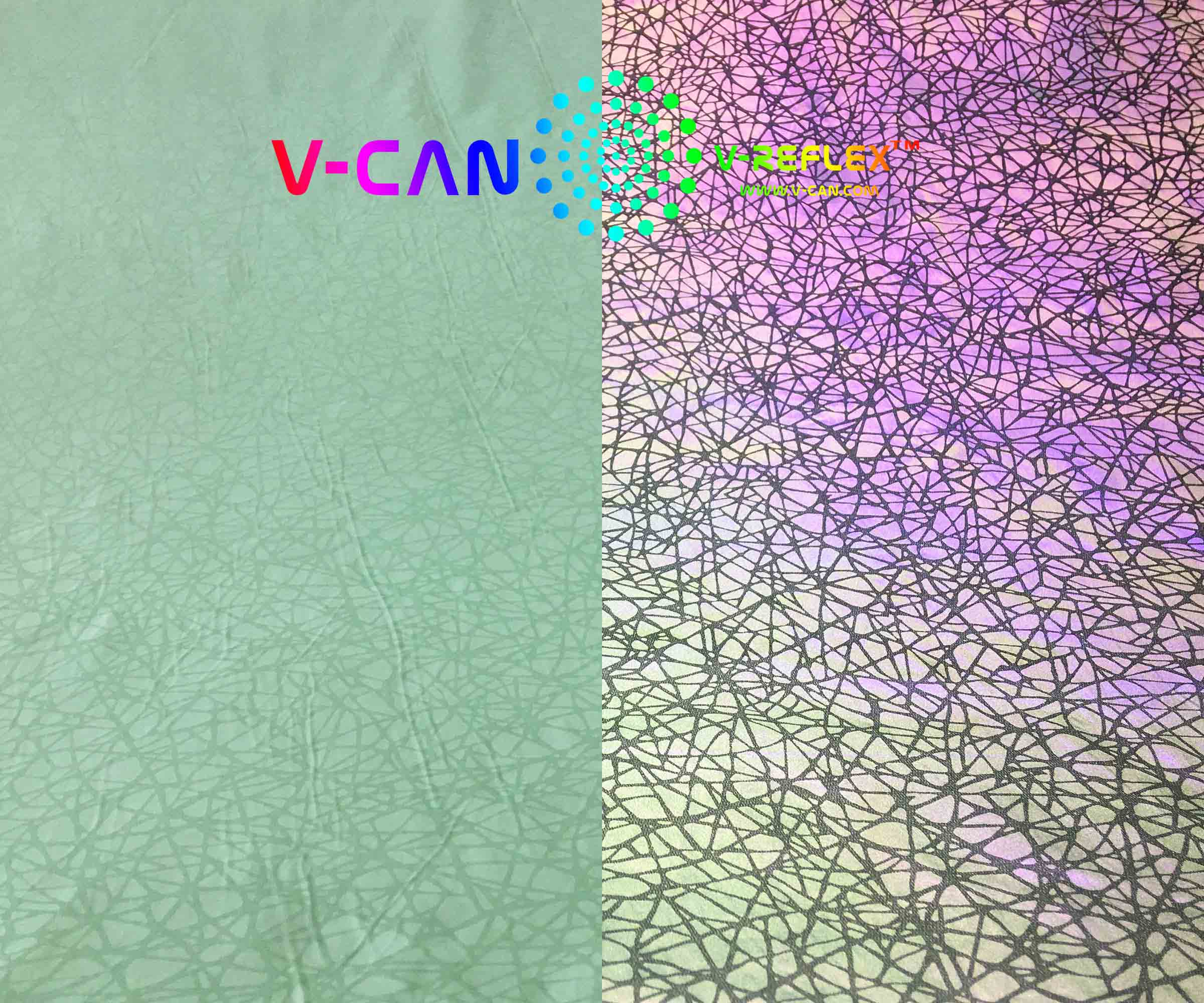 RF-HW898805T-GR | Nylon | Green Surface | Iridescent Reflection | Ultra Soft | Ultra Thin | Transparent Spider Web