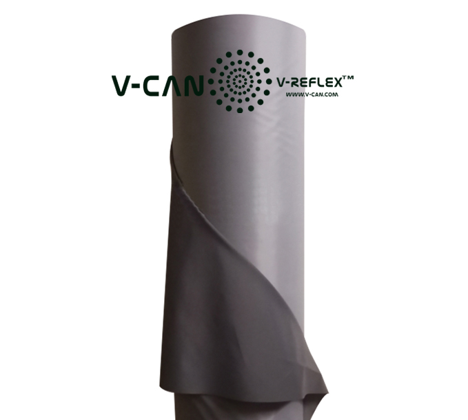 RF-HW254003 Polyester Backing | Silver-Gray Surface | Full- Reflex | Super-Soft | Very Thin | Reflecting White Lights