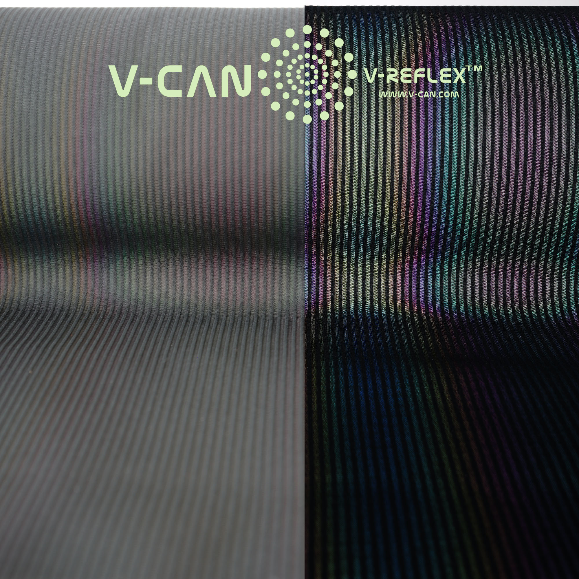 RF-HW318803 | TC Backing | Mesh Fabric | Reflecting Iridescent Lights | Stripe Line