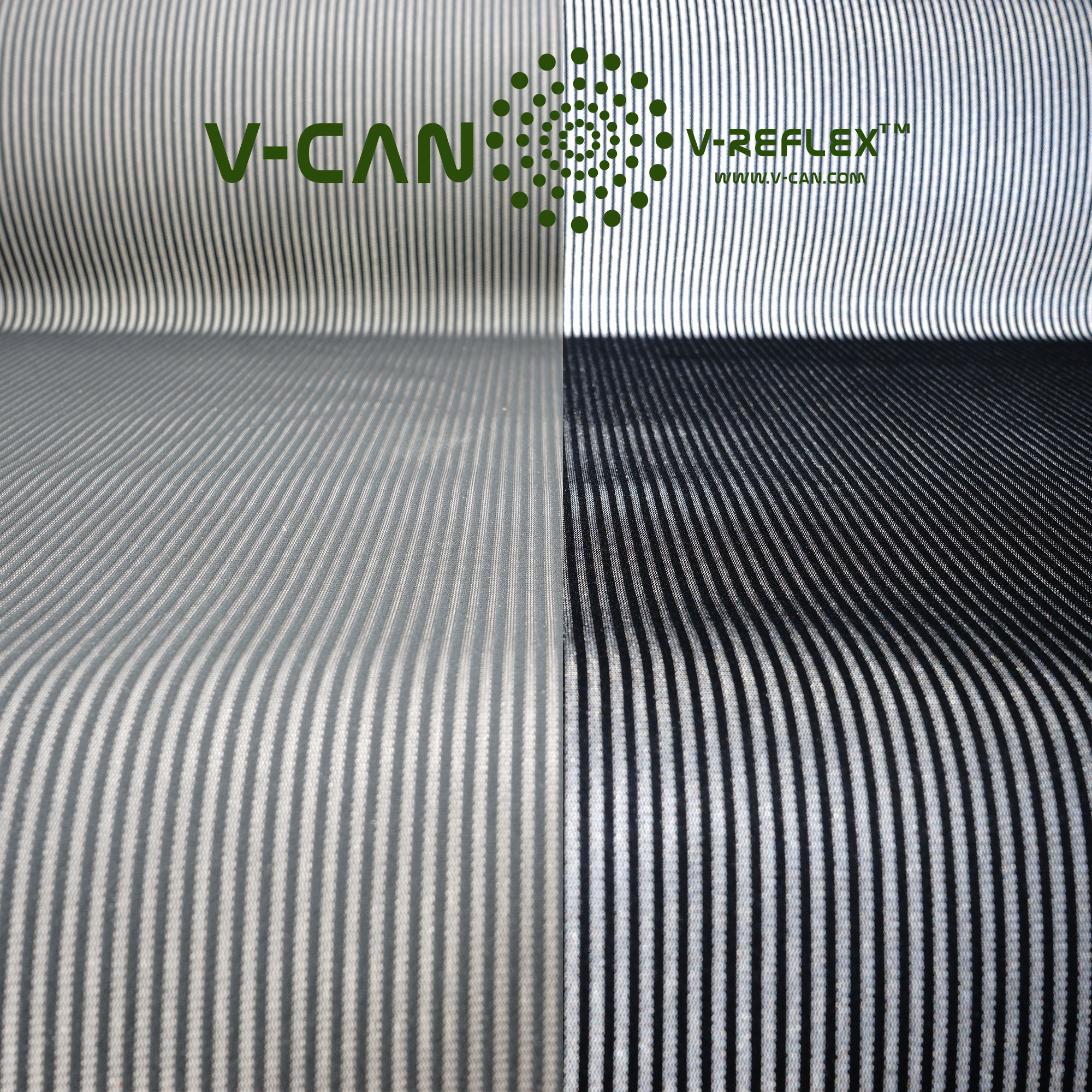 RF-HW316003 | TC Backing | Mesh Fabric | Reflecting White Lights | Stripe Line