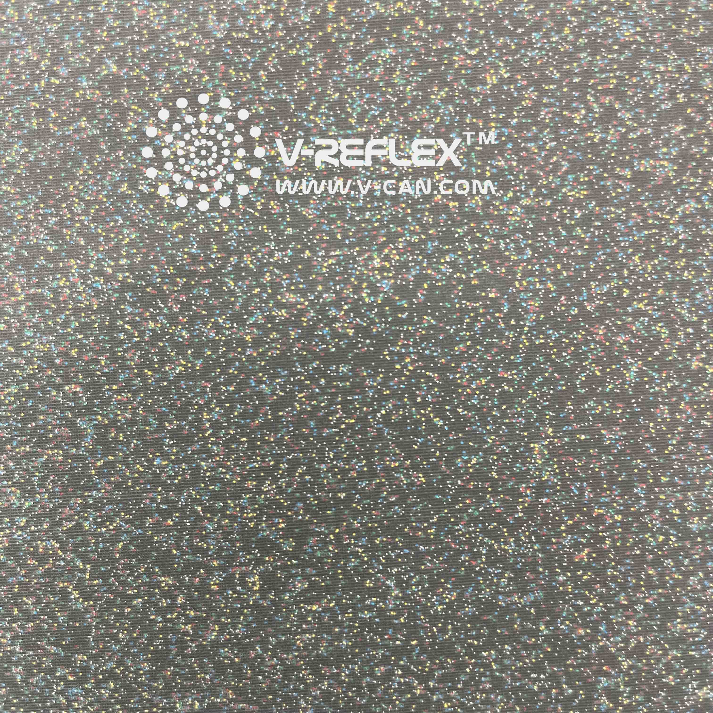 RF-HW666066-XG Spandex & Polyester | Black + Glitter | Bright White | Full Reflex