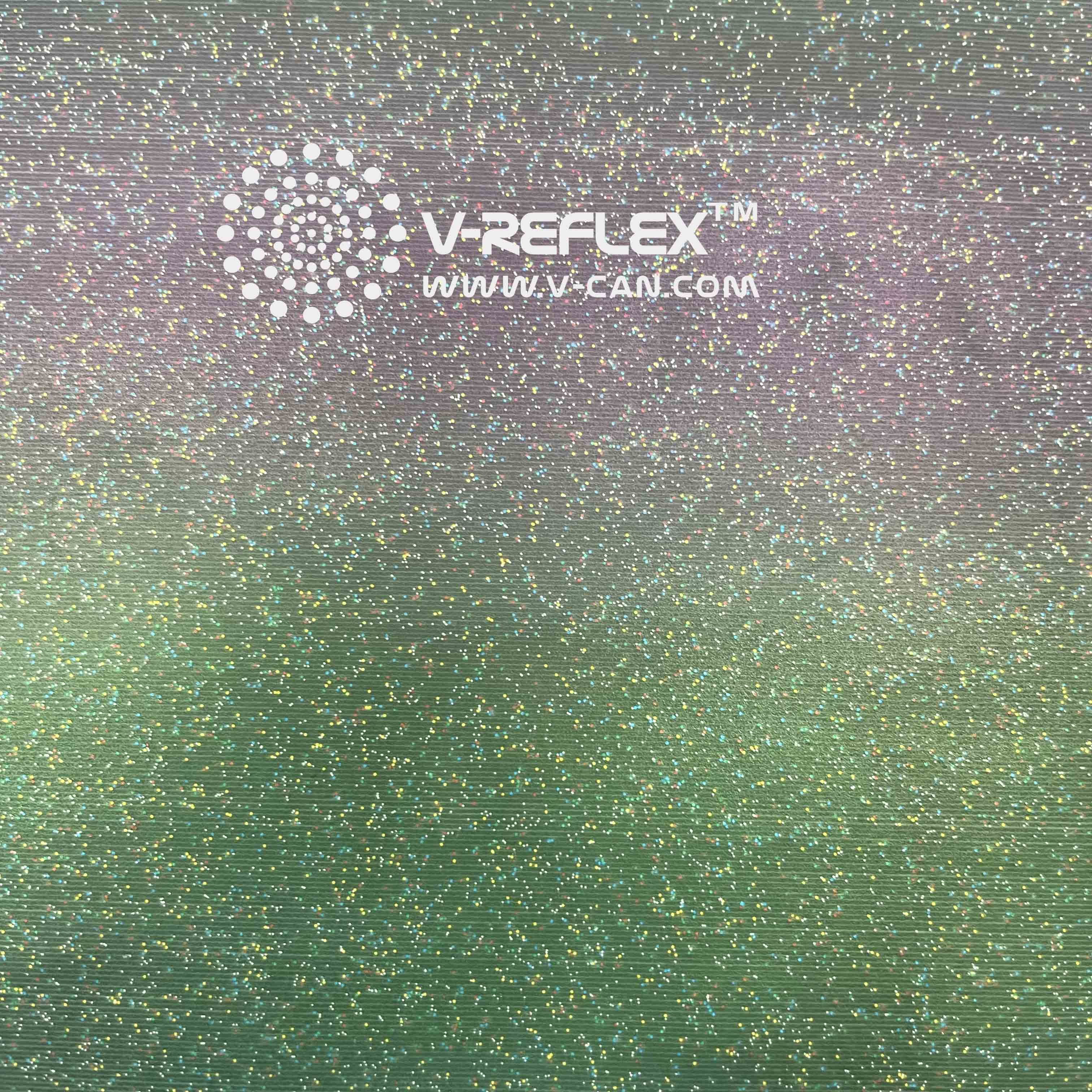 RF-HW668855-XG Spandex | Purple + Glitter Surface | Full-Reflex | Reflecting Iridescent Light