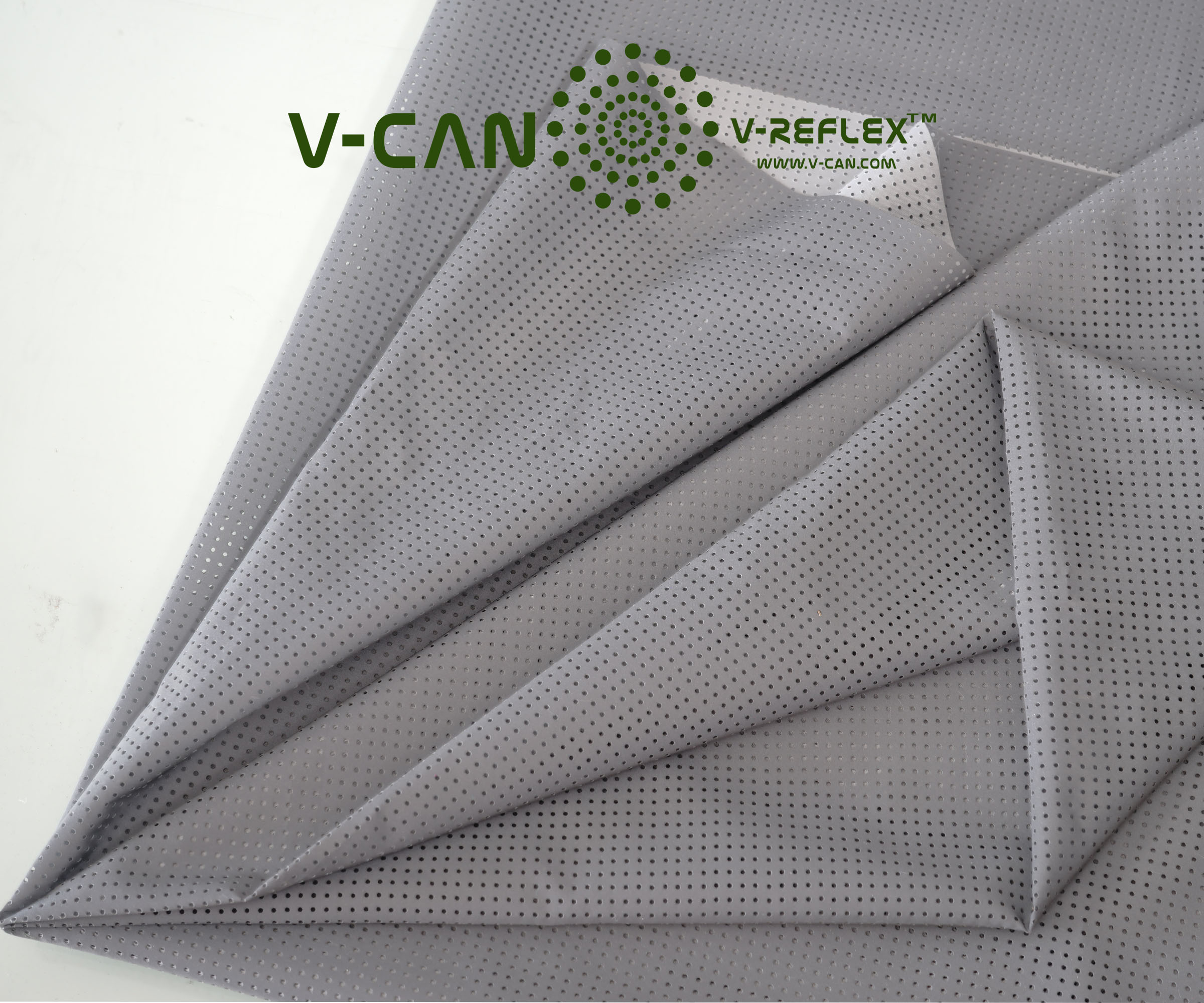RF-HW654000-XP Spandex & Polyester | White + Gray | Bright White | Full Reflex | Perforated