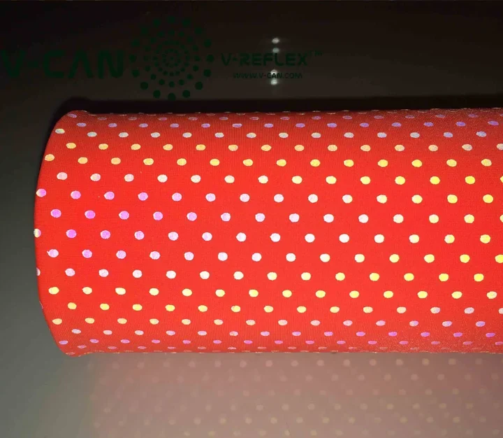 Spandex · Fluorescent Red +  Transparent · Iridescent